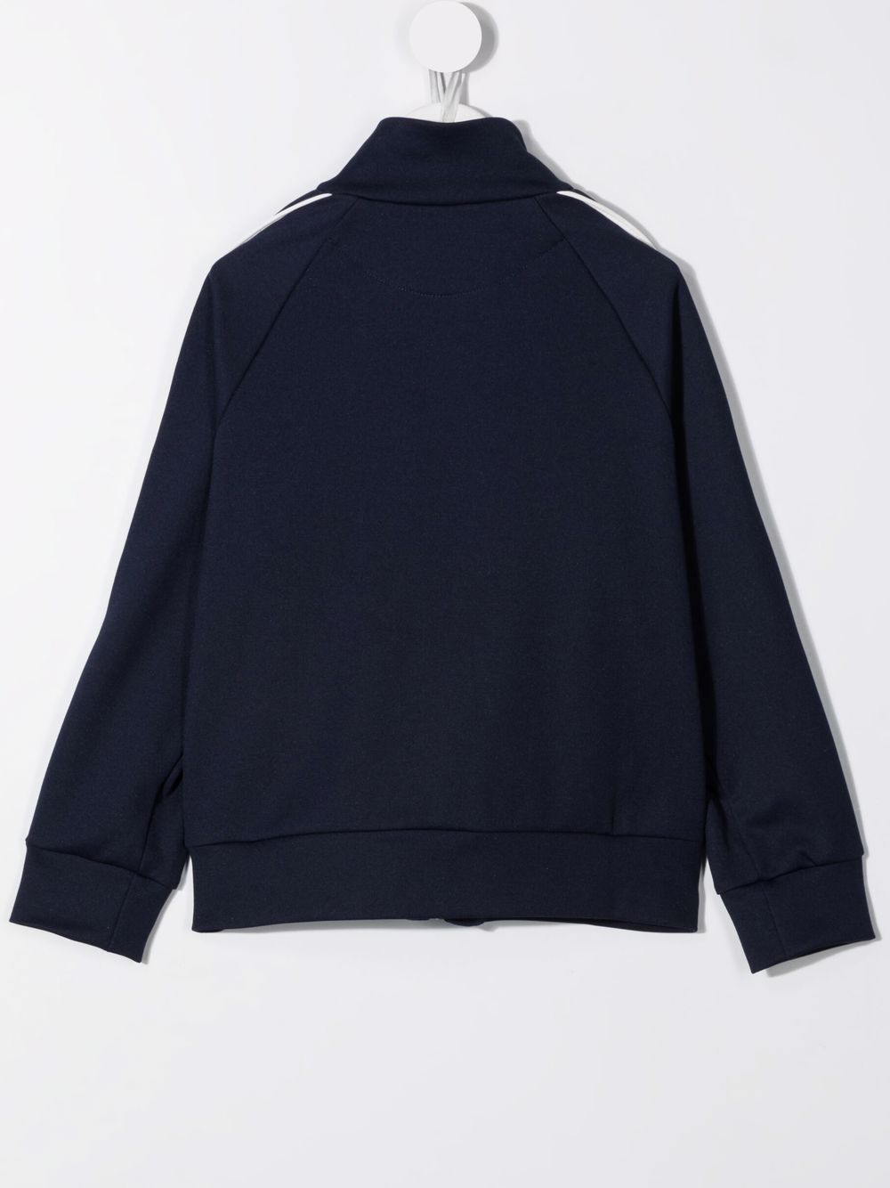 Shop Fendi Embossed-monogram Zip-fastening Sweatshirt In Blue