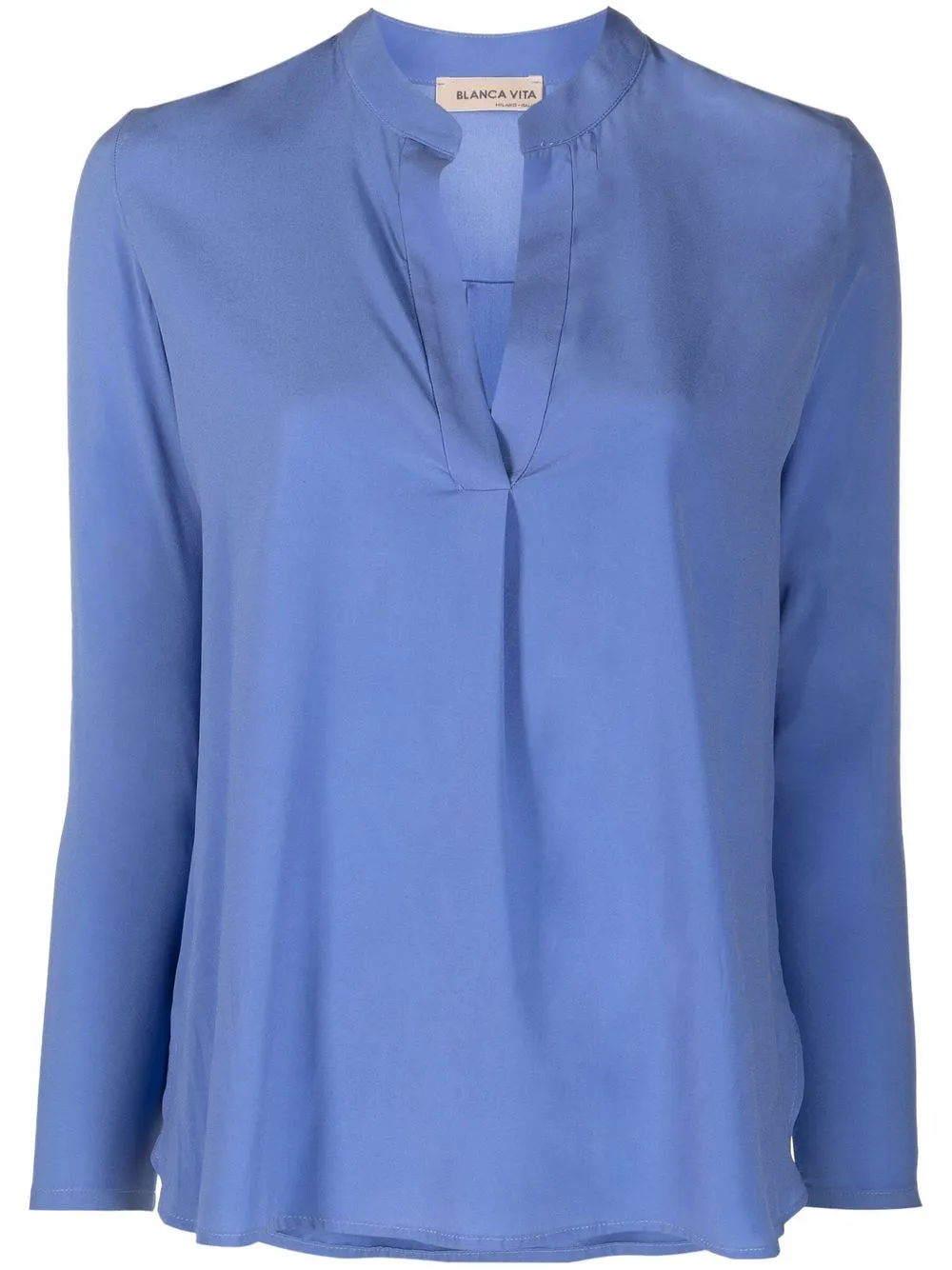 

Blanca Vita blusa con pliegues - Azul