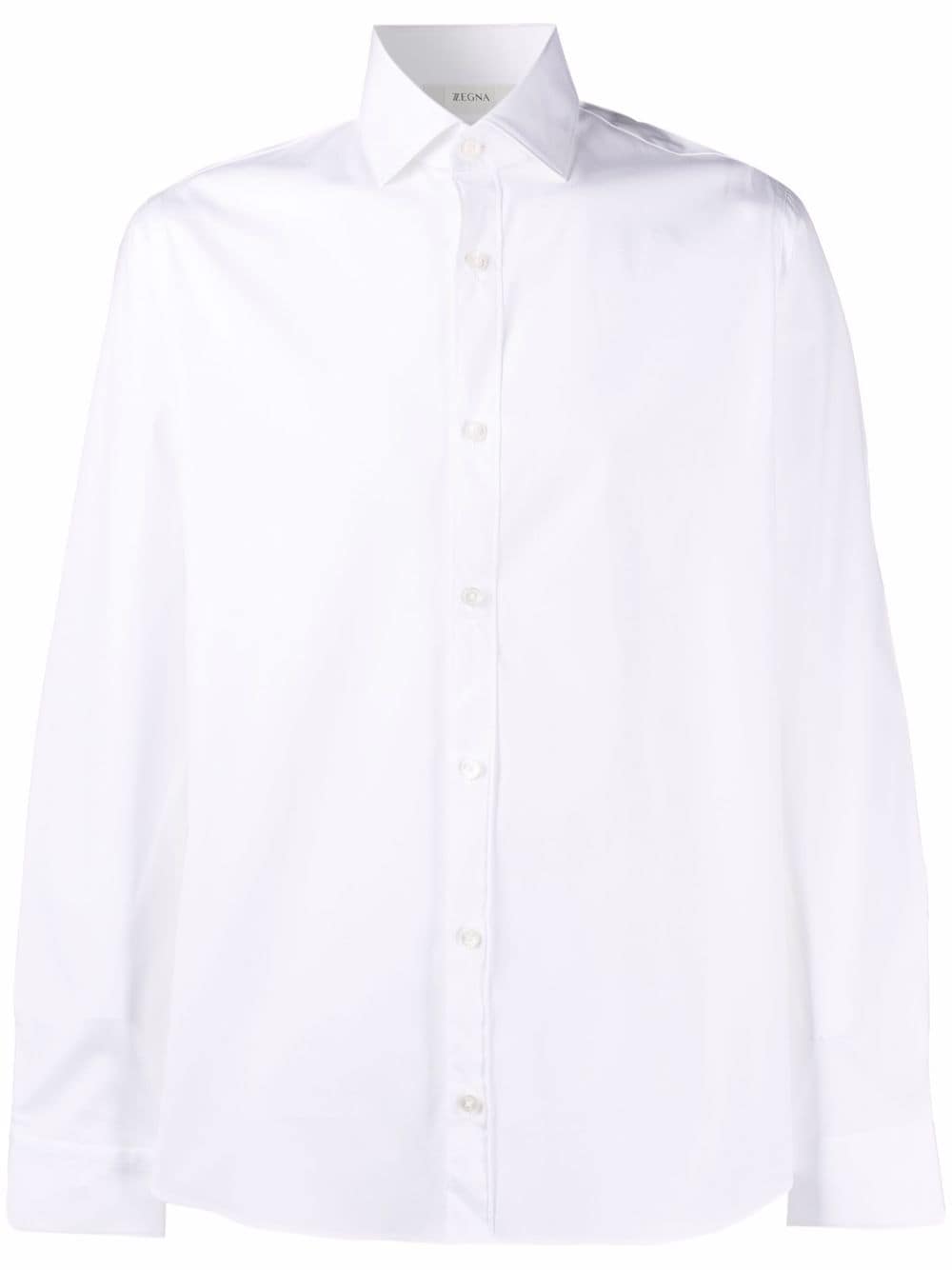 фото Z zegna поплиновая рубашка с длинными рукавами