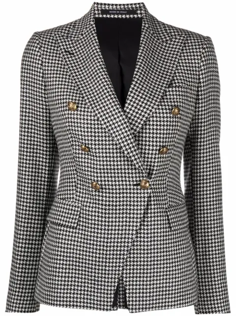Shop Tagliatore houndstooth double 