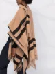 Moncler logo-print wool cape