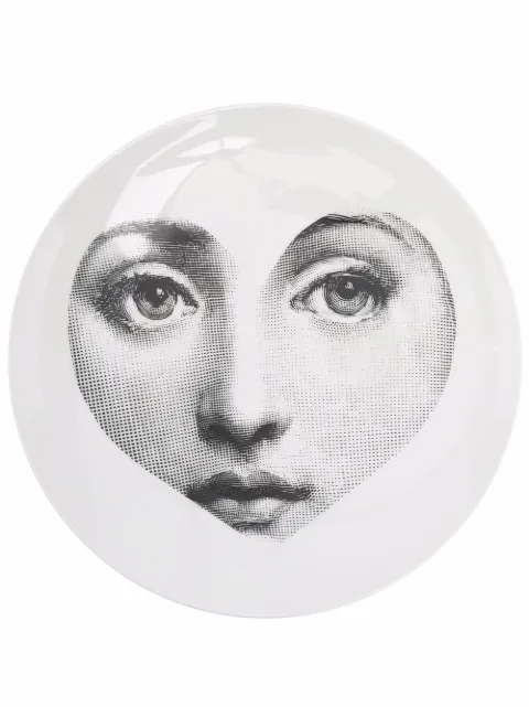 Fornasetti Heart Face ceramic plate