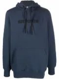 1017 ALYX 9SM reverse logo-print rib-trimmed hoodie - Blue