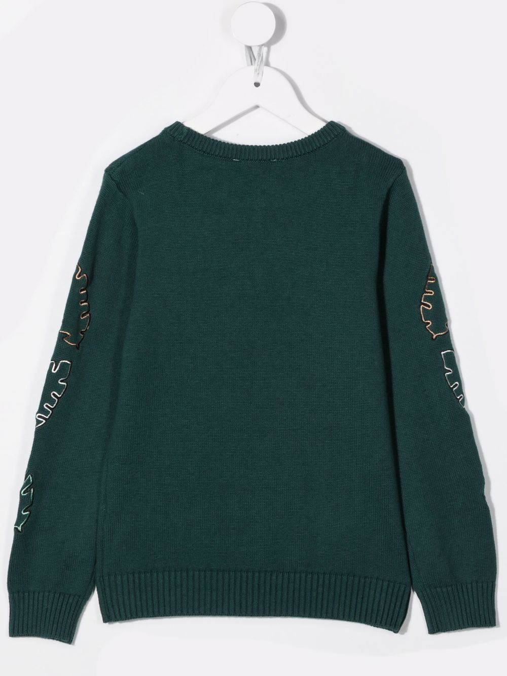 Shop Kenzo Embroidered-eye Sweater In 绿色