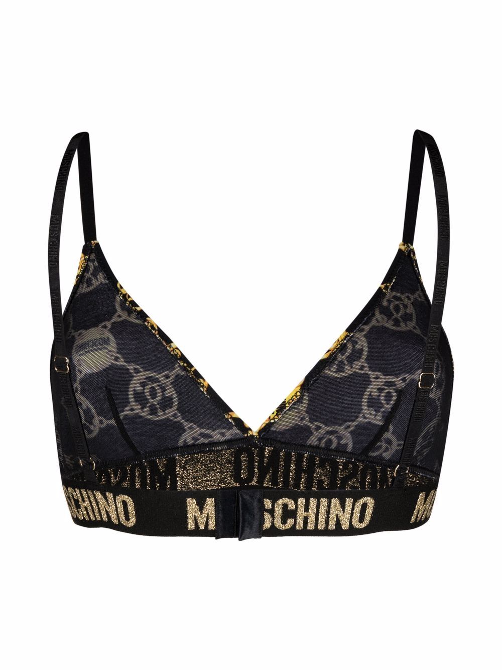 фото Moschino бюстгальтер с логотипом и принтом