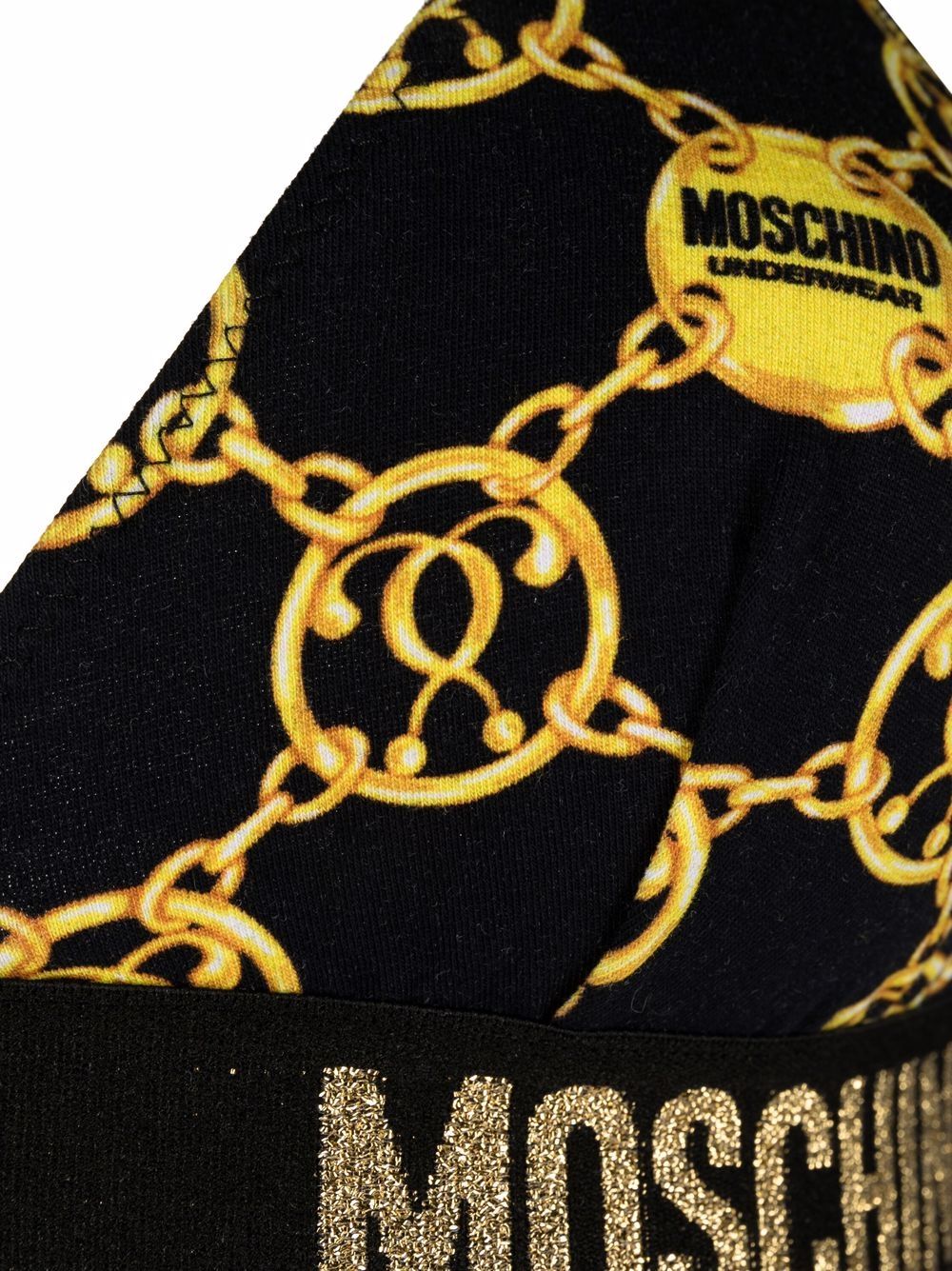 фото Moschino бюстгальтер с логотипом и принтом