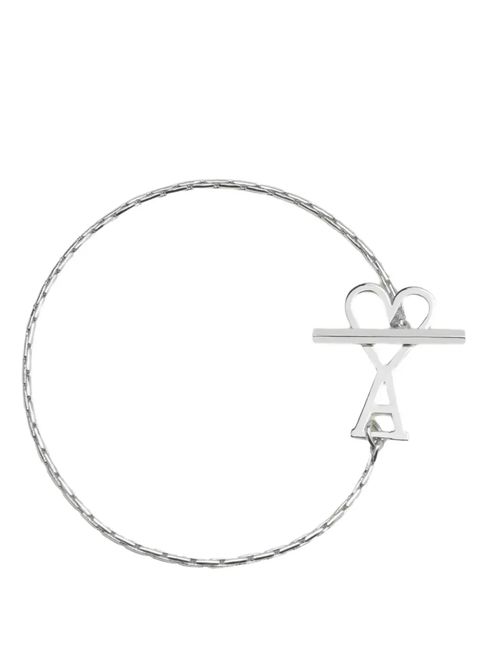 AMI Paris AMI DE COEUR チェーンブレスレット | シルバートーン