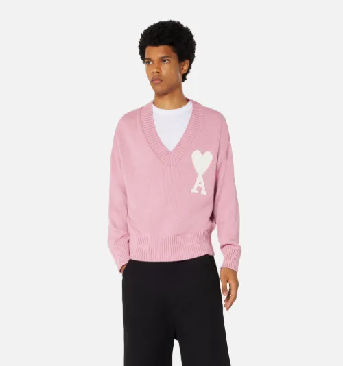 Ami De Coeur V Neck Sweater - AMI PARIS 