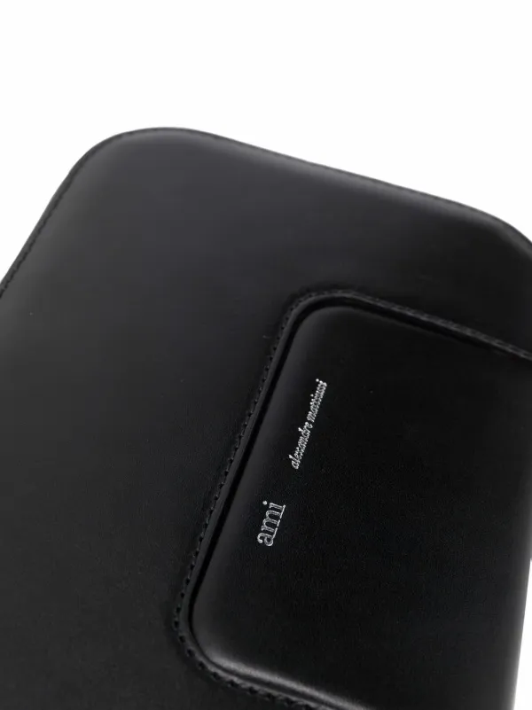 AMI Paris Case ロゴプリント ハンドバッグ | ブラック