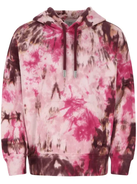 AMI Paris hoodie con estampado tie-dye
