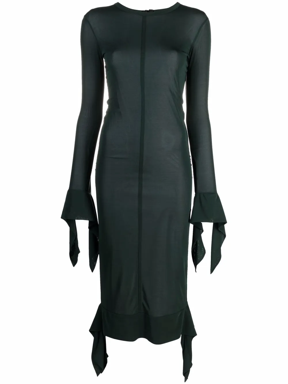 

AMI Paris vestido tejido manga larga - Verde