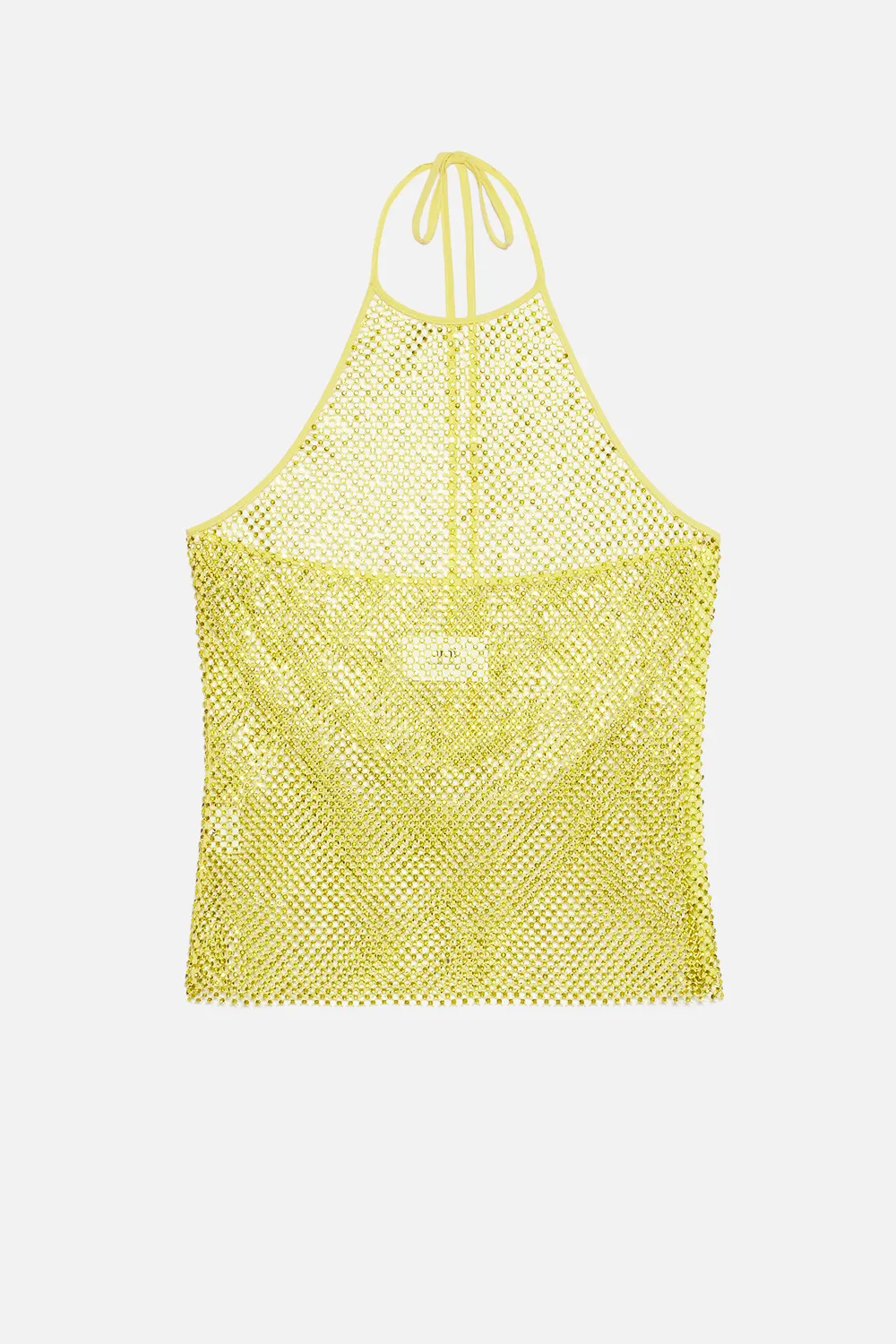 Rhinestoned Fishnet Top - AMI Paris 