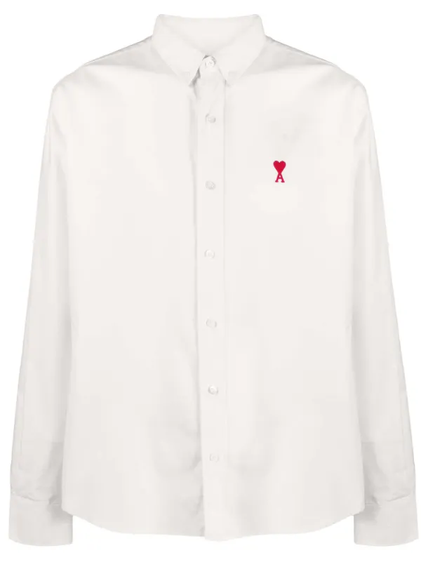 AMI Paris Button-Down Ami De Coeur Shirt - Farfetch