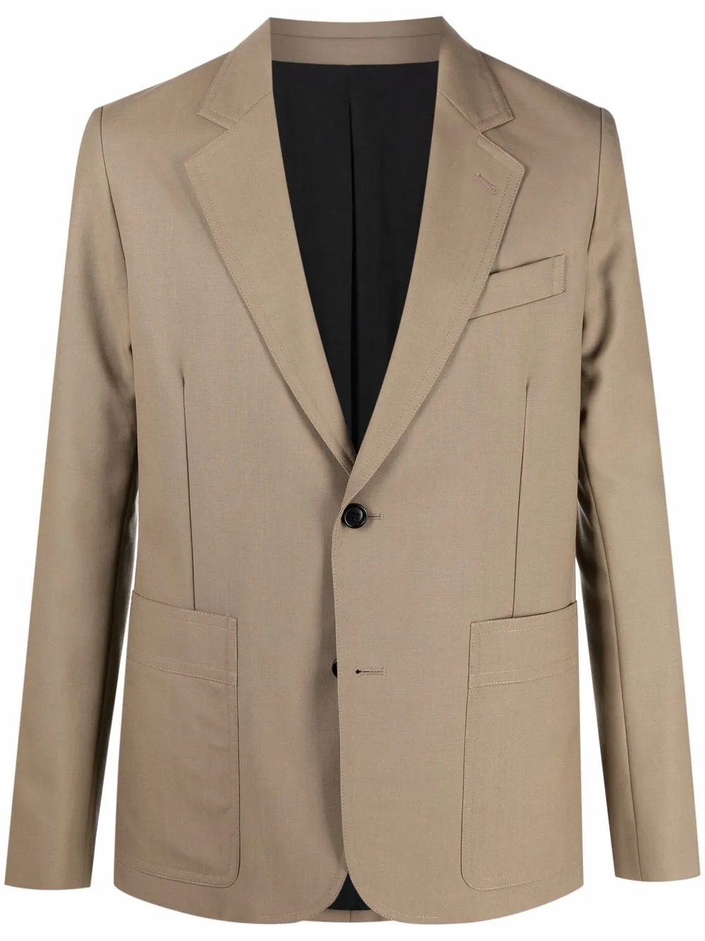 

AMI Paris patch-pocket single-breasted blazer - Brown