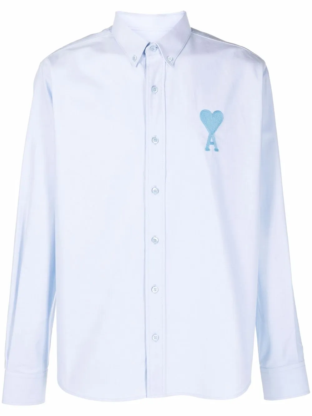 

AMI Paris camisa con corazón bordado - Azul