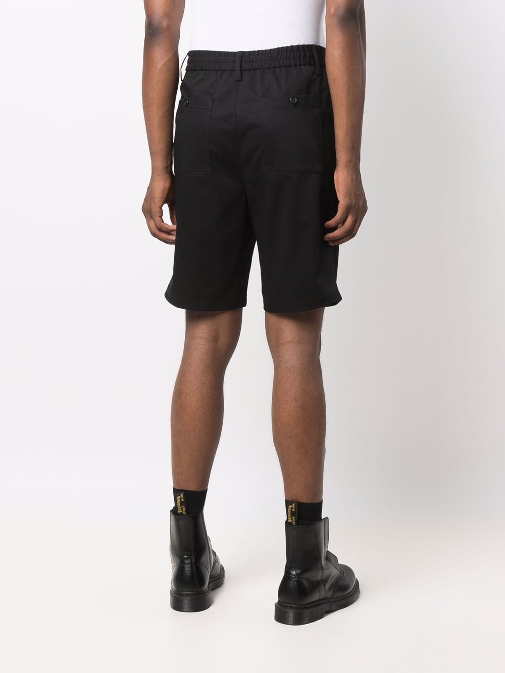 Shop Ami Alexandre Mattiussi Elasticated Bermuda Shorts In Black