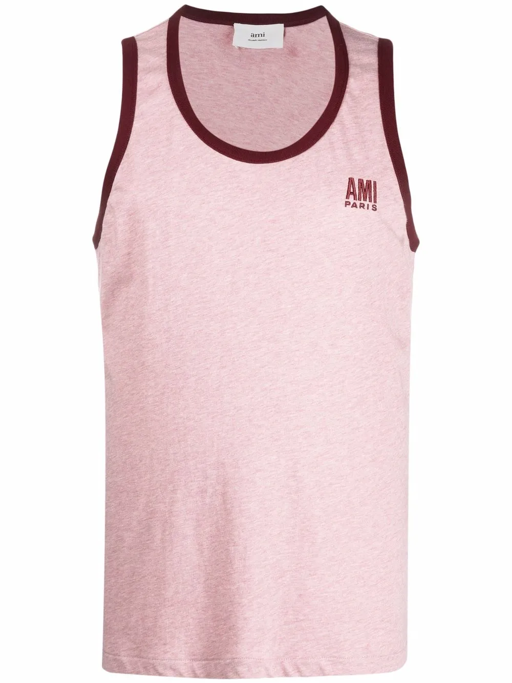 

AMI Paris camiseta con logo bordado - Rosado