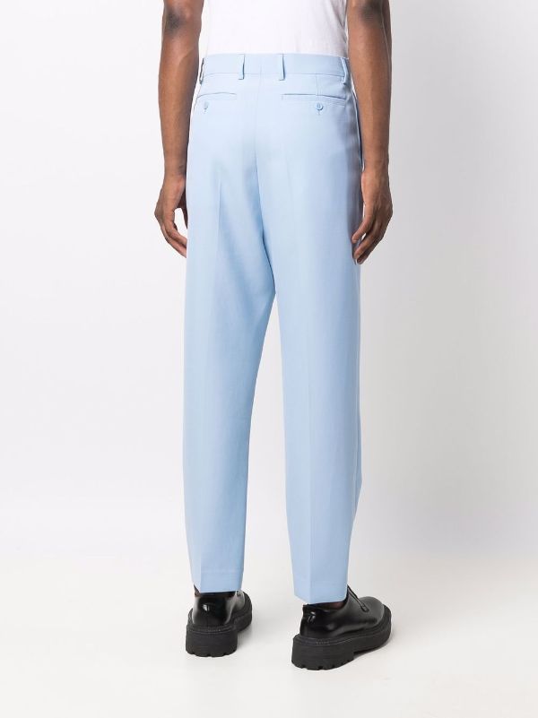 Pantaloni affusolati a vita alta Blu Farfetch Abbigliamento Pantaloni e jeans Pantaloni Pantaloni a vita alta 