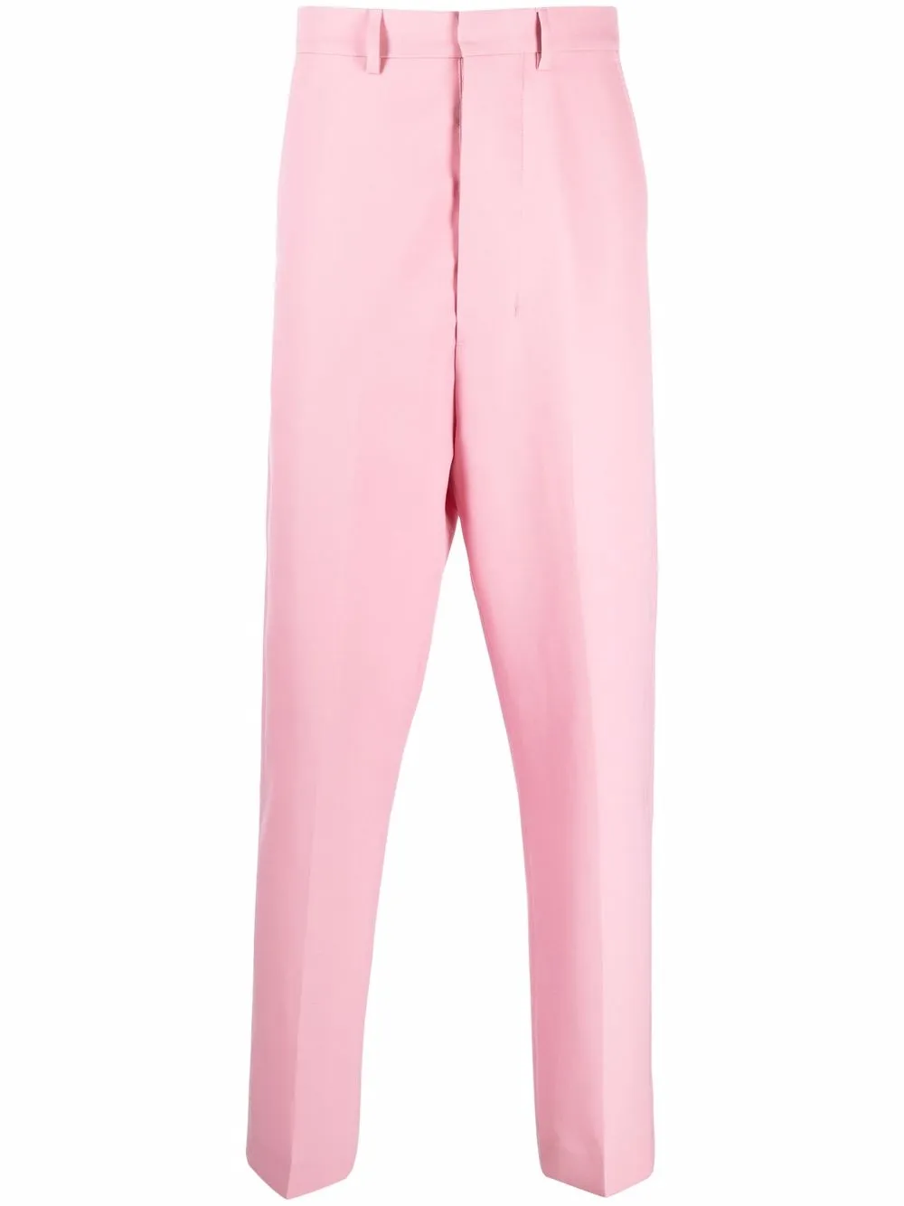 

AMI Paris pantalones con tiro alto - Rosado