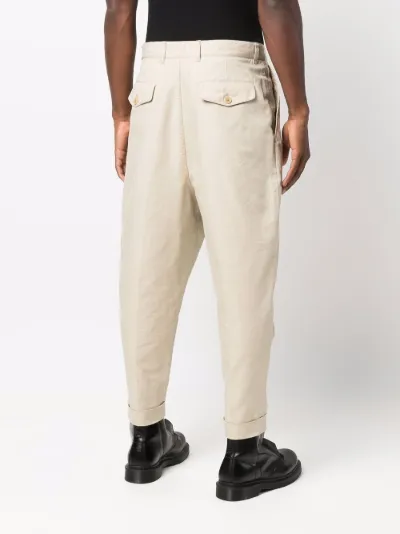 AMI Paris oversized carrot-fit trousers 
