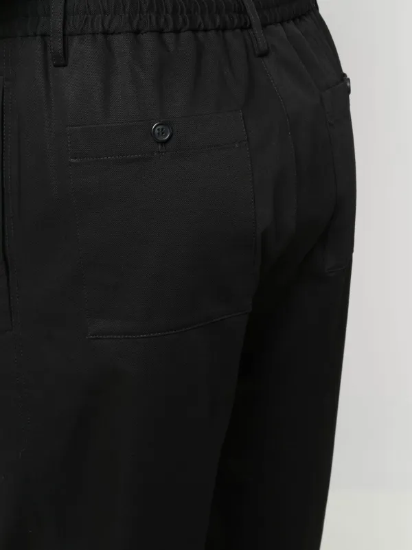 black elasticated waist trousers