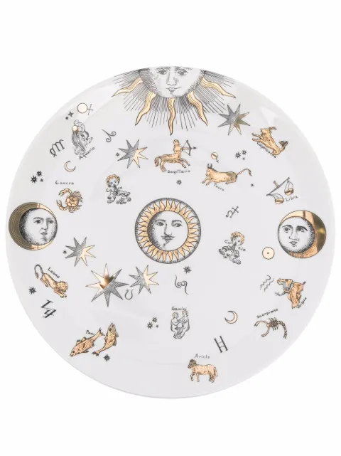 Fornasetti astrology-print porcelain plate
