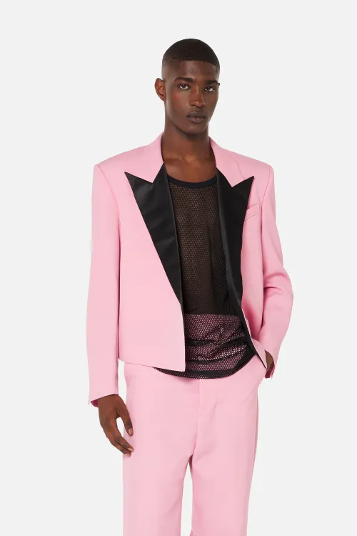 Contrasted Lapel Collar - AMI Paris 