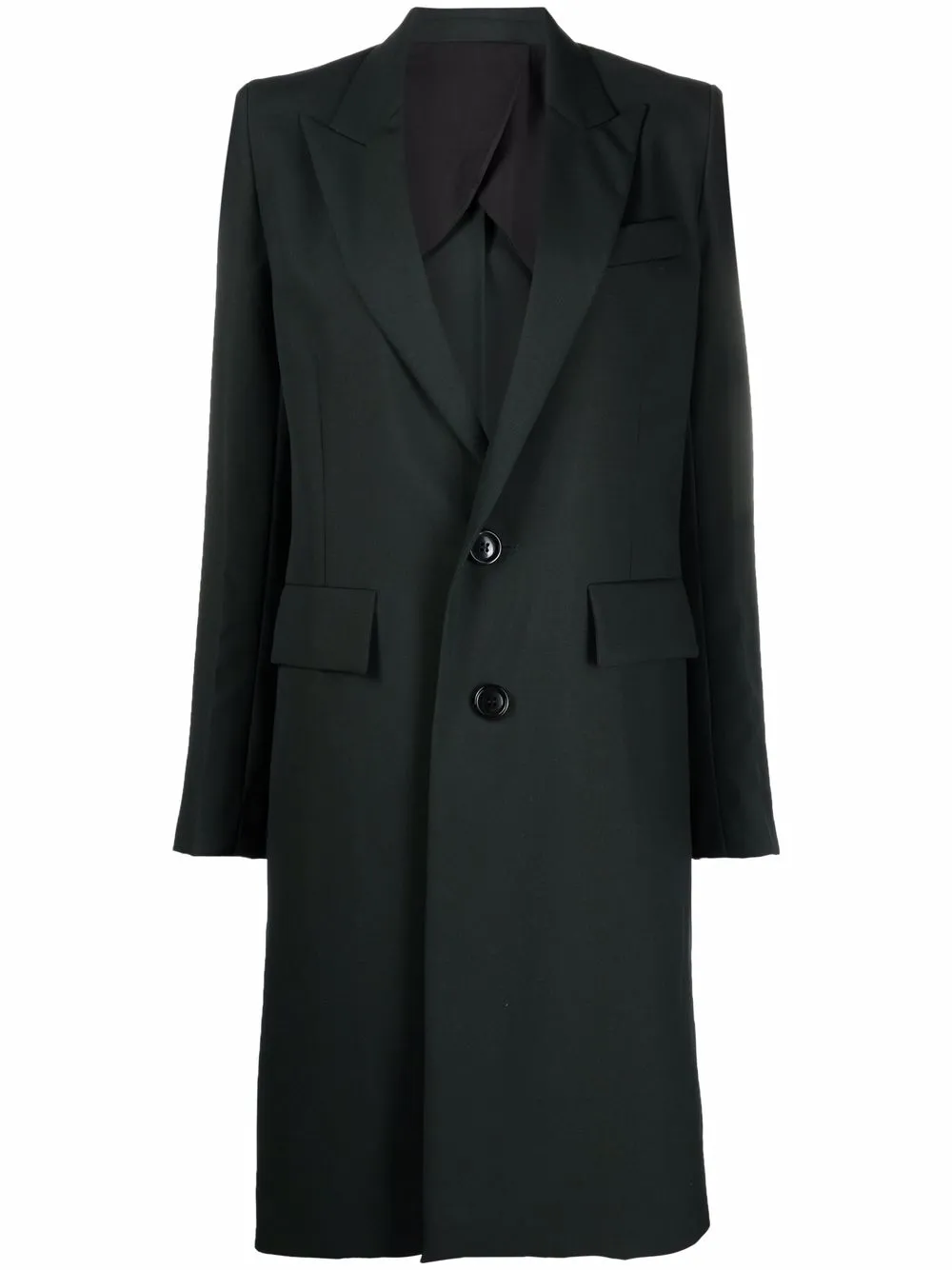 

AMI Paris single-breasted midi coat - Green