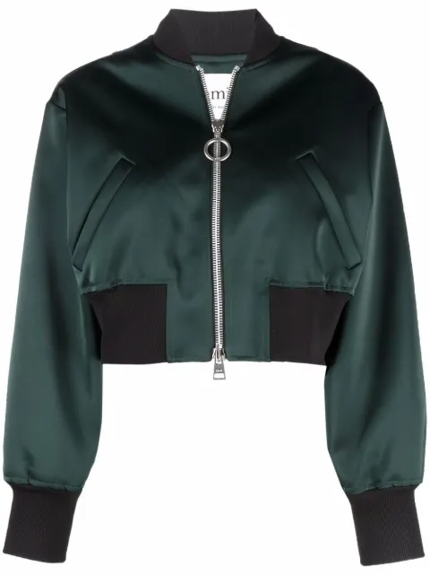 AMI Paris Cropped-Bomberjacke mit Reißverschluss
