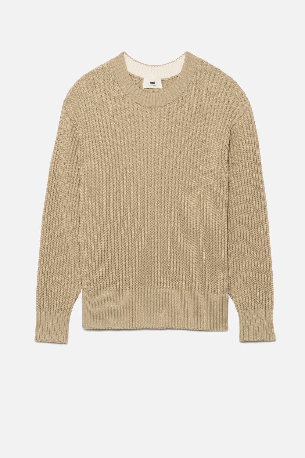 Ribbed Crewneck Sweater - AMI PARIS 