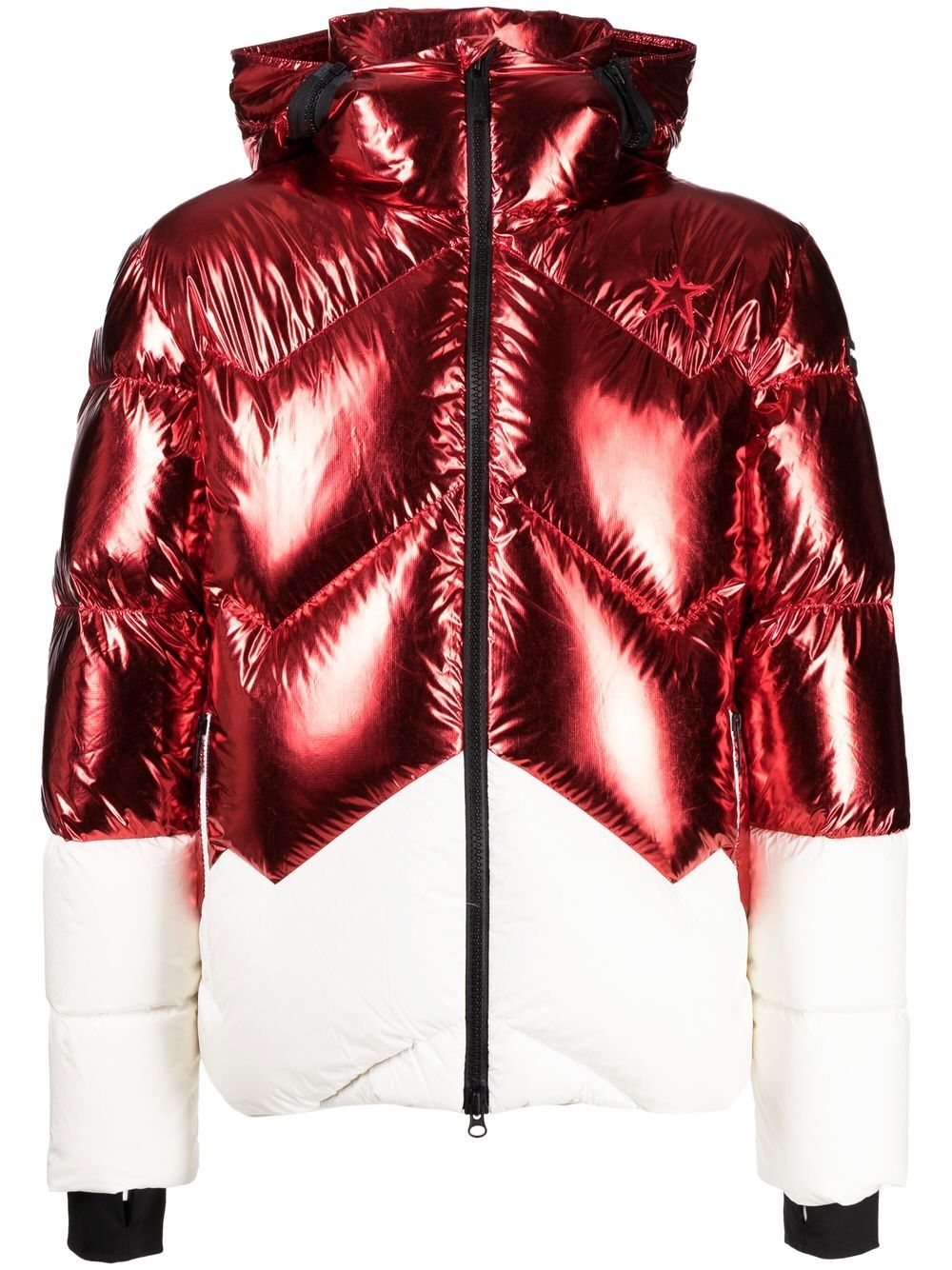 Perfect Moment Men's Airview Duvet Puffer Jacket In Red-hp-foil