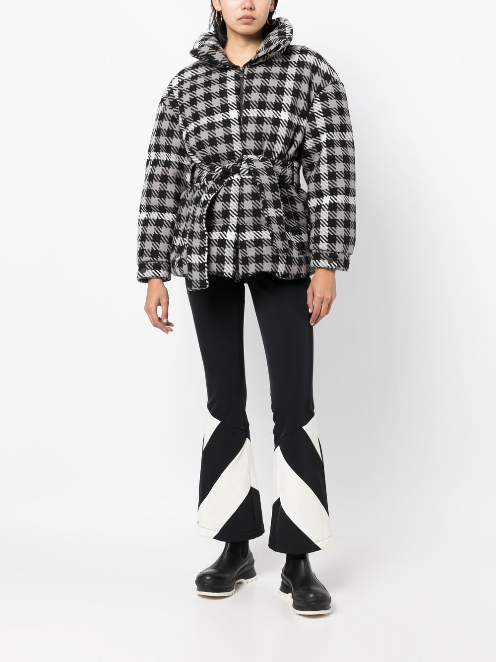 Gingham puffer shop jacket