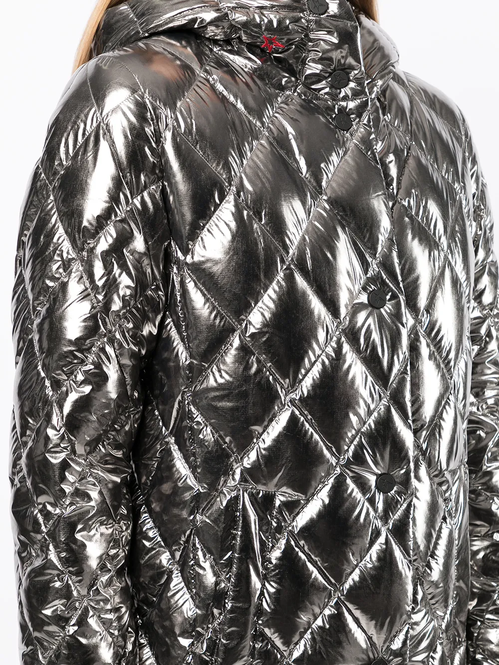 Shop Perfect Moment Metallic Duvet Foil Coat