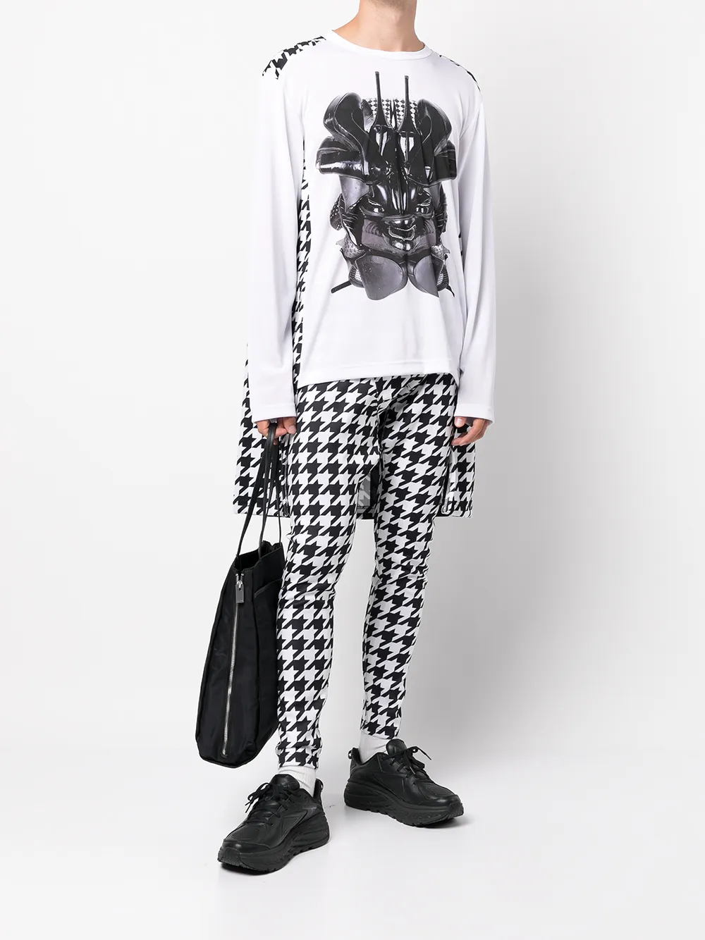 фото Comme des garçons homme plus футболка асимметричного кроя с принтом