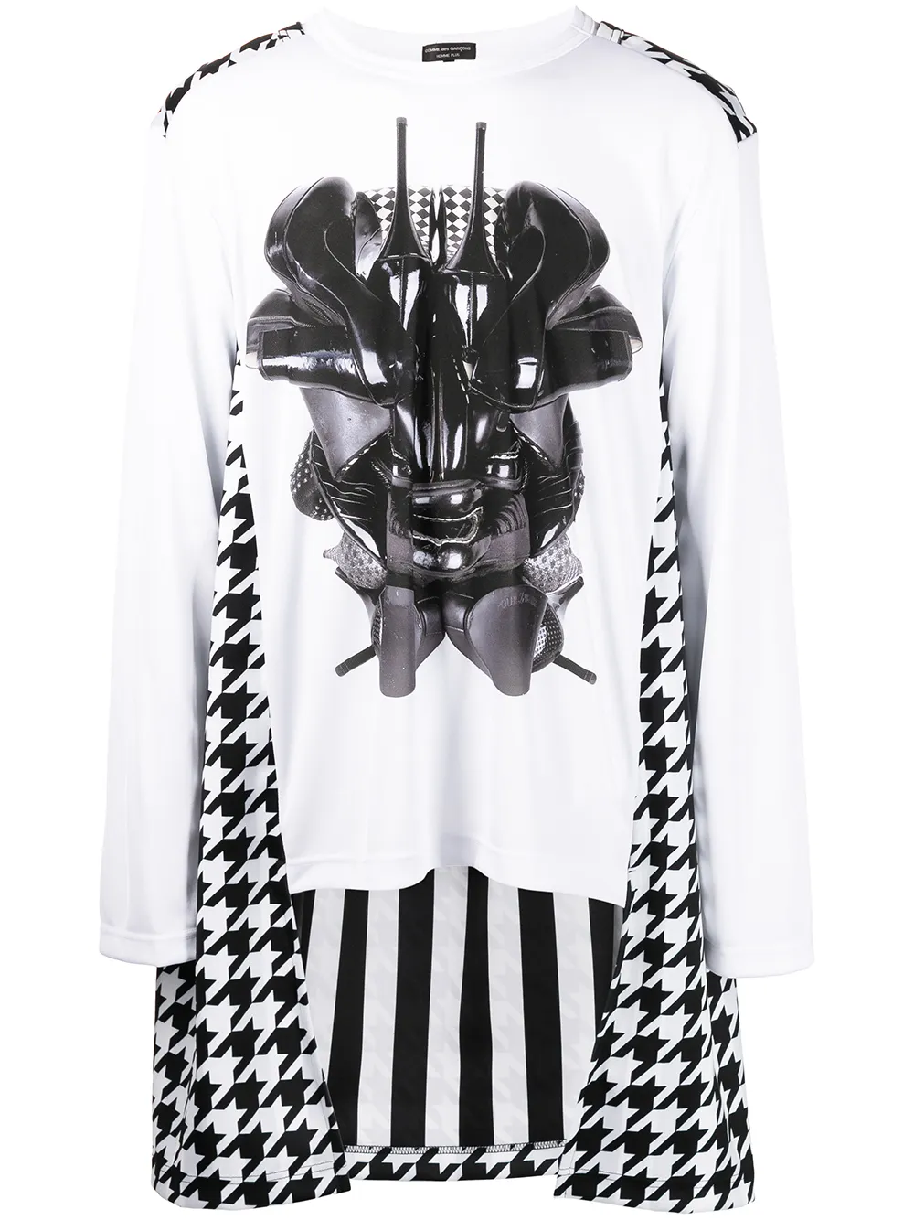 фото Comme des garçons homme plus футболка асимметричного кроя с принтом