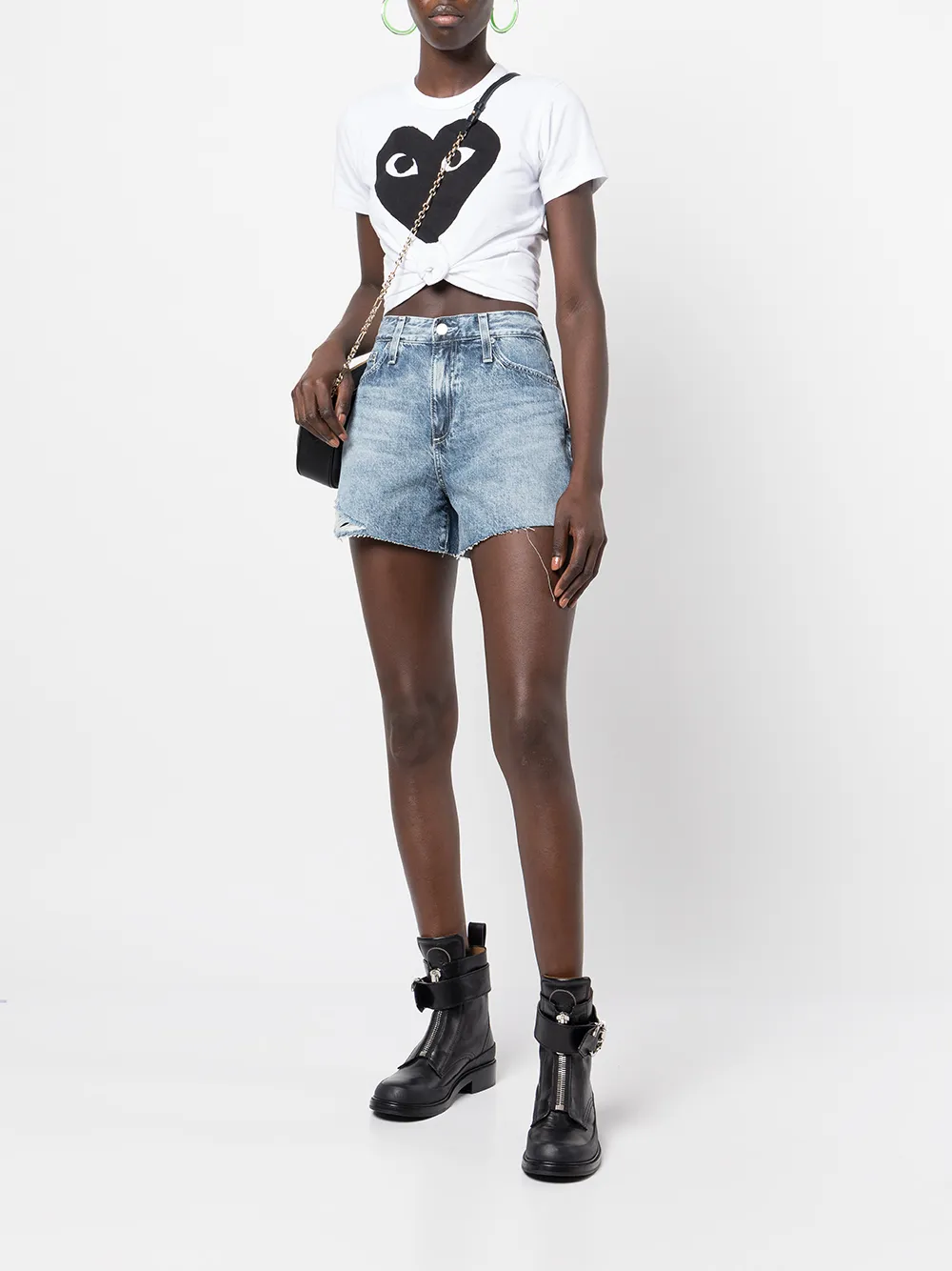 фото Ag jeans джинсовые шорты alexis с завышенной талией