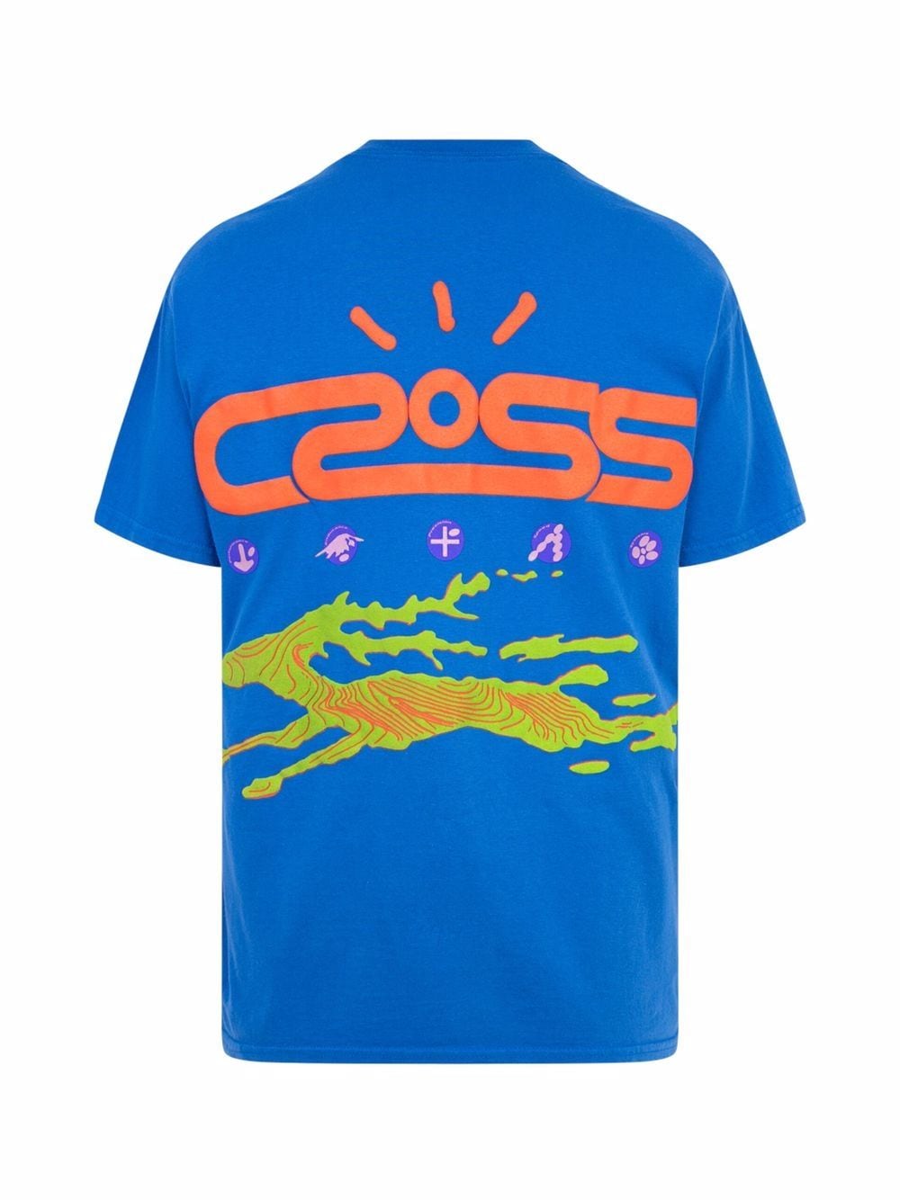 Travis Scott T-shirt met print - Blauw