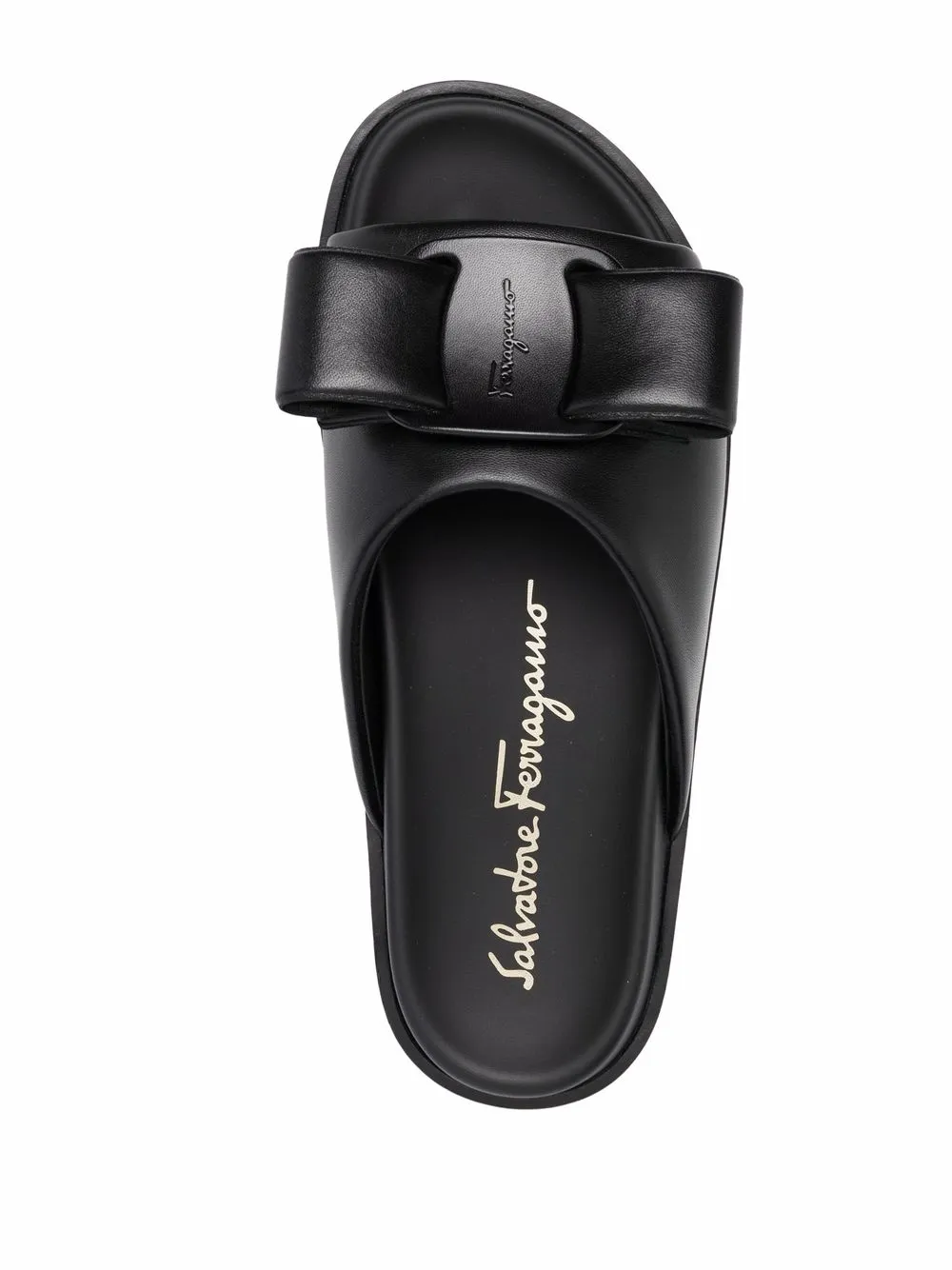 фото Salvatore ferragamo шлепанцы с логотипом и бантами