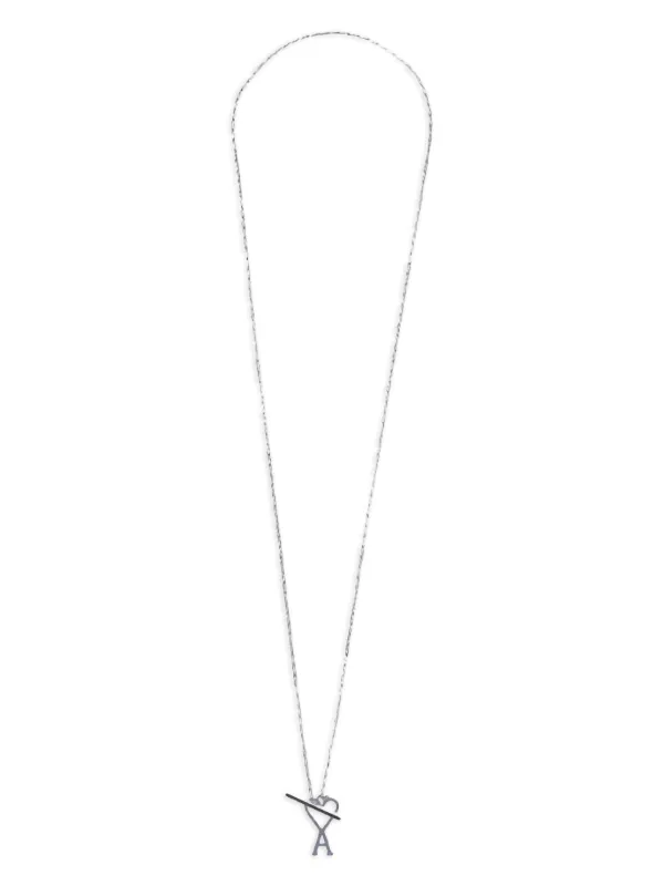 SALE ◆ AMI PARIS ◆ Ami de Coeur シルバーネックレス ◆ AMI Paris AMI DE COEUR チェーンネックレス | シルバートーン