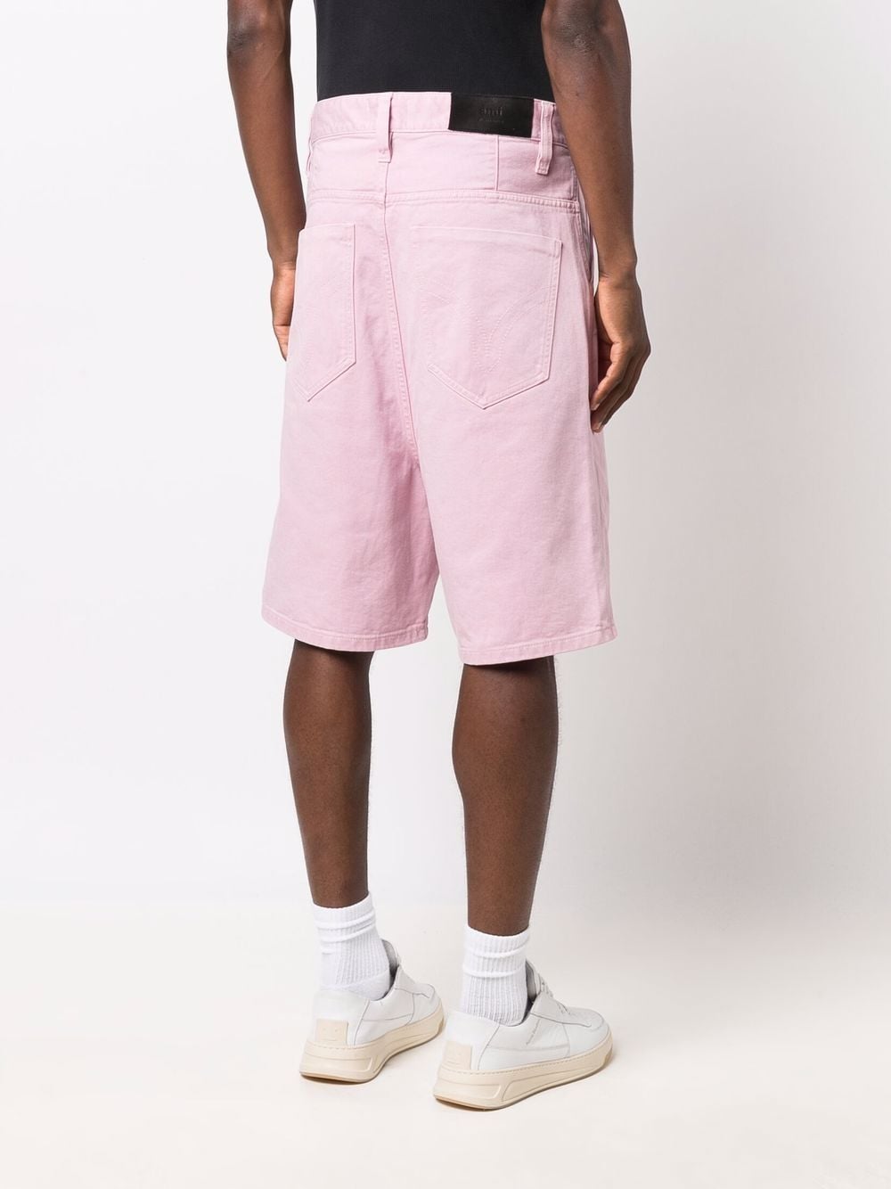 Shop Ami Alexandre Mattiussi Oversize Cotton Shorts In Pink