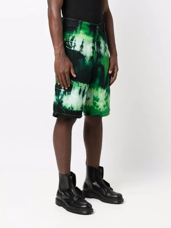 AMI Paris Alex tie-dye Shorts | Green | FARFETCH