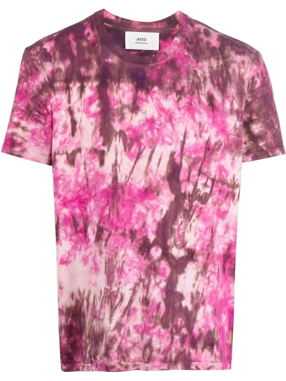 AMI Paris playera con estampado tie-dye - Rosado