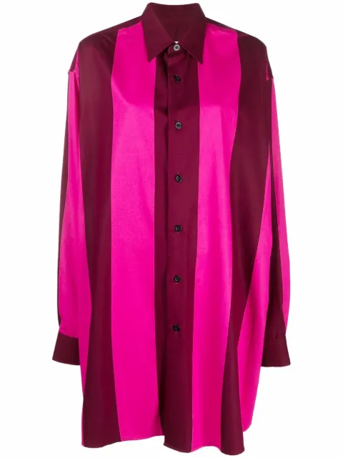 AMI Paris vertical stripe shirtdress