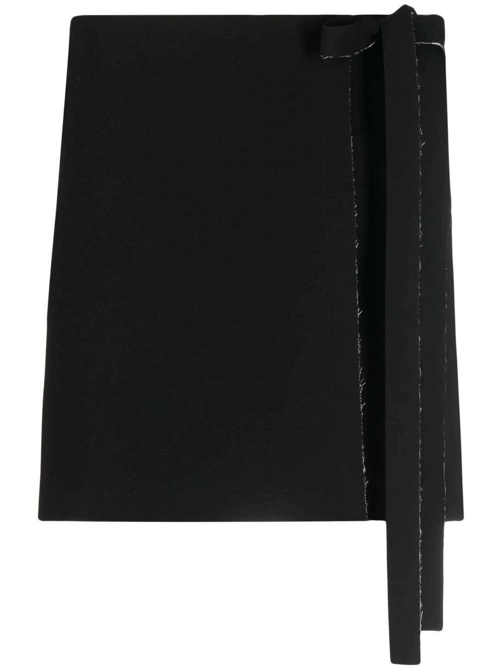 

AMI Paris raw-cut wool skirt - Black