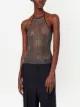 AMI Paris top con cuello halter y detalles