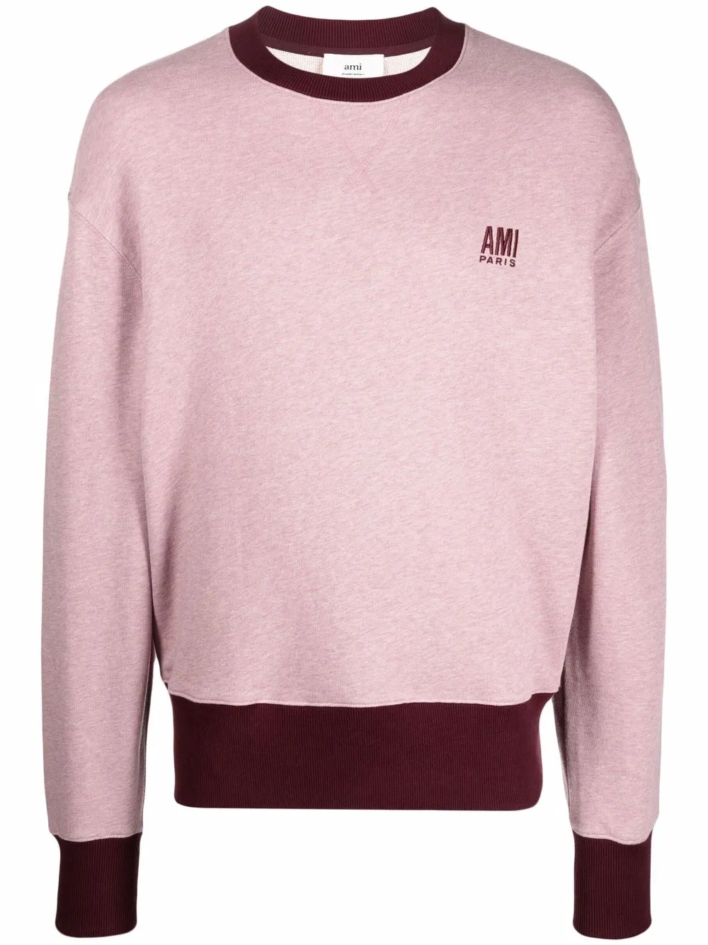 

AMI Paris sudadera con logo bordado - Rosado