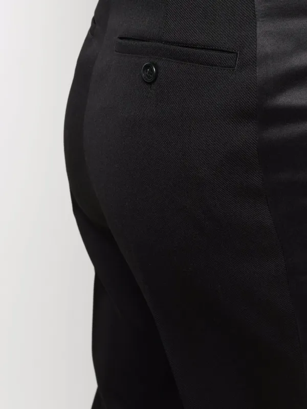 【関税込み】AMI Paris ブラック ストライプ トラウザーズ AMI PARIS アミパリス ストライプ クロップド トラウザーズ