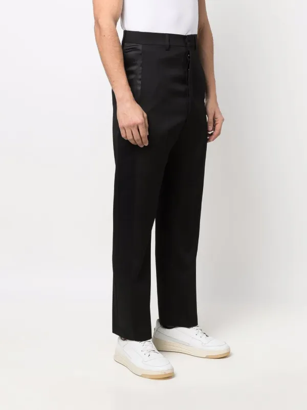 【関税込み】AMI Paris ブラック ストライプ トラウザーズ AMI Paris side-stripe Tailored Trousers | Black | FARFETCH BH