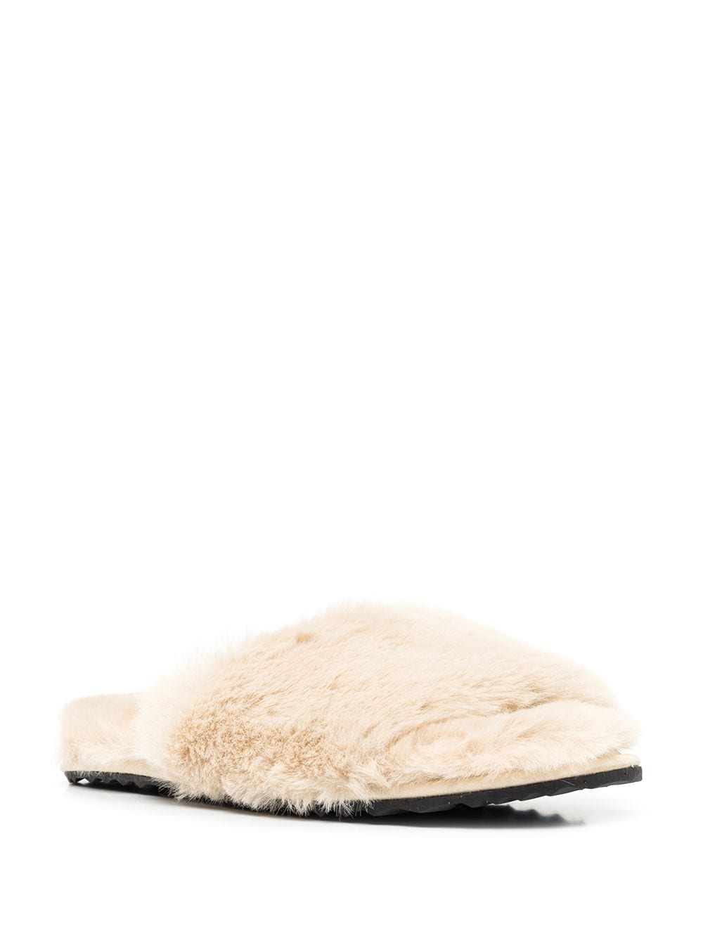 Shop Apparis Diana Faux-fur Slippers In Neutrals
