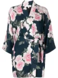 Fleur Du Mal Haori silk robe - Blue